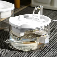 Katzen-Trinknäpfe, Trinkbrunnen 1.5 L, Hund LED Trinkautomat, Katzen Wasserspender, superleise, automatische Wassertrinkschalen