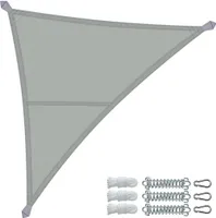 VOUNOT® Wasserdicht Sonnensegel Dreieckig mit Befestigung Set, 3x3x3m, Anthrazit