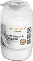 MEMENTO-Kompositionsöllicht Nr. 3, Weiß, BOLSIUS, 30% Ölgehalt, 95/57 mm, Brenndauer ca. 52h, Karton mit 20 Stück, Grabkerzen