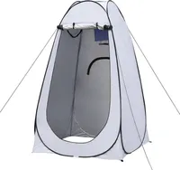 CLIPOP Pop up Duschzelt, Campingzelt, mit Tragetasche für Outdoor, Camping, 120x120x190 cm, Grau
