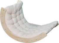 Buxibo Kletterbrücke/Kletterbogen aus Holz inklusive Kissen – Montessori-Klettergerüst – Naturholz – Kinderspielzeug – 82x51.5x52cm – Weiß