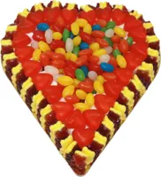 Fruchtgummi Herztorte Roter Traum mit rote Grütze Bärchen 800g