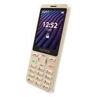 myPhone Maestro 2, Tastentelefon, Farbdisplay, großer 2,8"-Bildschirm, Dual-SIM, Fackel, Bluetooth, Akku mit hoher Kapazität 1000 mAh, schlankes Design, Kamera, große, Tasten, Radio, Gold