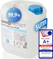 Nanoprotect Isopropanol 99,9% | 5 Liter Reiniger | Hochprozentiger Isopropylalkohol | IPA Reinigungsalkohol für Haushalt und Elektronik