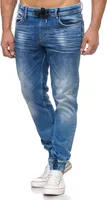 Tazzio Herren Jeans Regular Fit im Jogger-Stil 17506 Blau M