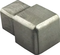 Quadrat Edelstahlschiene Profil Fliesenschiene Edelstahl V2A L250cm 11mm Ausseneck gebürstet