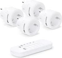 conecto Funk-Steckdosen Set 2300 Watt Funksteckdose, Weiß, 4er