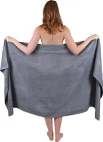 Betz XXL Badetuch 100 x 200 cm DRESDEN Badetücher Saunatuch 100% Baumwolle  Farbe anthrazit