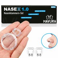 NASEX DAS ORIGINAL Premium Nasenklammern Nasenspreizern Nasenclips magnetisch Schnarchen Sport Fitness Version 1.0 [2er Set]