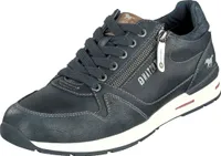 Mustang Herren Sneaker Schnürschuh Halbschuh Reißverschluss 4154-313, Größe:44 EU, Farbe:Blau