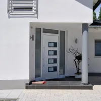 Drzwi wejściowe Biały 100x210 cm Aluminium i PVC