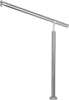 Edelstahl Handlauf Treppengeländer Geländer für Treppe Treppen mit Wandhalter seitliche Montage Wand Halterung 100 cm Länge mit Montagematerial Handläufe V2Aox