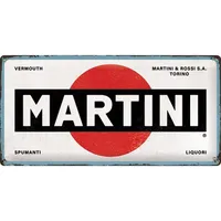 Nostalgic-Art - Plechový talíř 25 x 50 cm - Martini - Logo Martini White