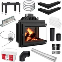 Kamineinsatz rechts SIMPLE 8 kW; Inklusive Montageset
