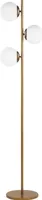 BELIANI Stehlampe Gold Metall 153 cm 3-Flammig Schirme aus Glas in Kugelform Kabel mit Schalter Modernes Design Wohnzimmer Schlafzimmer Beleuchtung
