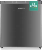 Heinrich´s Mini Gefrierschrank 33L -18°C klein kompakt leise:40db Gefrierbox; wechselbarer Türanschlag; mini Tiefkühltruhe Tiefkühlschrank (INOX)