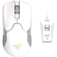 Razer Gaming Mouse + Mouse Dock Viper Ultimate RGB LED-Licht, optische Maus, Mercury, Kabellos