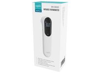 EUROPAPA Stirnthermometer für Baby Kinder Erwachsene, Infrarot Fieberthermometer mit Vibration Fieberalarm, °C/°F Schalter, Speicherabruf 32 Mal
