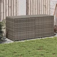 vidaXL Zahradní truhla Grey 283L Poly Rattan