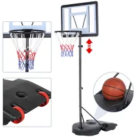 2m Kinder Mini Basketballkorb mit ständer Basketballständer Basketballnetz Set 