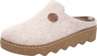 Rohde Damen Hausschuh Pantoffel Filz zarte Farbe bequem Foggia-D 6120, Größe:37 EU, Farbe:Beige