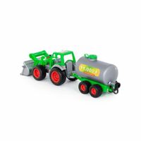 Wader Farmer Technic Traktor Frontschaufel Kippanhänger Kinder Spielzeug Auto 