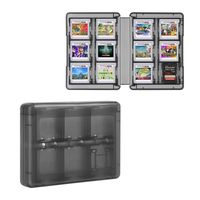 kwmobile Aufbewahrungsbox für Spiel-Kartuschen kompatibel mit Nintendo 3DS Box - Spiele Hülle für bis zu 22 Spiele und Zubehör - Schwarz