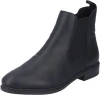 Rieker Damen Chelsea Boot Stretch Stiefelette Reißverschluss 71662, Größe:38 EU, Farbe:Schwarz