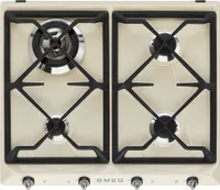 Smeg Victoria SR964PGH Płyta gazowa do zabudowy, 60 cm, 4 palniki, kolor kremowy