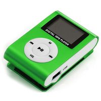 Tragbarer Mini-MP3-Musik-Player, Metallgehäuse, Clip-Design, Mini-LCD-Bildschirm, Grün