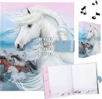 Depesche 12418 Miss Melody - Tagebuch mit Zahlen-Code und Sound, Buch mit Pferde-Motiven und 80 linierten, bunt illustrierten Seiten