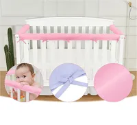 3er Set Kinderbett Kantenschutz 132 X 17 Cm / 68,5 X 17 Cm Rosa Babybett Bettkantenschutz Bettumrandung Stoßstange Weiche Bettgeländer Anti-Kollisions für Standard Gitterbettschutz