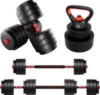 ATHLER Lion 45 Hantelsatz | Einstellbare Belastung - maximales Gewicht 40 kg | Schwarz
