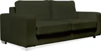 MEBLITO Schlafsofa Sofa Malevik  Matratze Wohnzimmer Couch Bett 85x195 cm, Rebel 17 - Grün