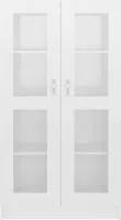 vidaXL Vitrinenschrank Hochglanz-Weiß 82,5x30,5x150 cm Holzwerkstoff