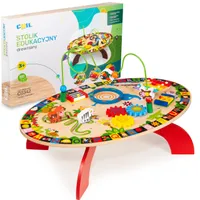 COIL Spieltisch, Sensorischer Tisch, Kindertisch, Lernspielzeug, Bildungstabelle, Motoriktrainer, Aktivitätstisch, Trommel, bewegliche Teile, Zimbeln, ab 12 Monaten