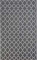 BELIANI Venkovní koberec šedý syntetický materiál 120 x 180 cm obdélníkový marocký vzor moderní styl interiér exteriér