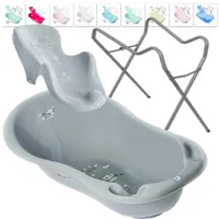 Sets für Neugeborene mit Babybadewannen Baby Badewanne mit Gestell und Badewannensitz Badewannensitz Ständer +Abfluss Babywanne mit Ständer 