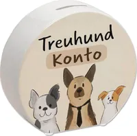 Hunde Spardose mit Spruch Treuhundkonto