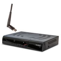 : Vuga Sat Full HDTV H.265 digitaler Satelliten-Receiver inkl. Wlan Stick (IPTV, Apps, DVB-S2, HDMI, SCART, LAN, USB 2.0, Full HD 1080p) Schwarz