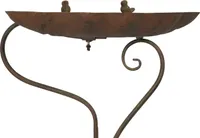 Kúpeľňa pre vtáky, zdobená ornamentmi a dvoma vtáčikmi cca 84 cm - záhradná dekorácia
