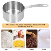 304 Stainless Steel Measuring Cup Kitchen Baking Measuring Spoon with Scale Cooking Accessories1cup