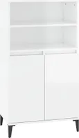 vidaXL Tablica biała wysoki połysk 60x36x110 cm materiał drewnopochodny