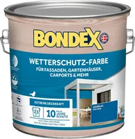 Bondex Wetterschutz-Farbe Azurblau Ral 5009 2,5 Liter