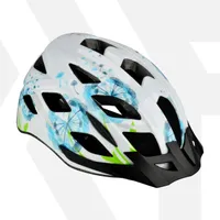 Cyklistická přilba Fischer "Urban Flower", bílá s květinovým vzorem, S/M