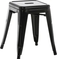 CLP Hocker Armin aus Metall bis 200 kg belastbar stapelbar,schwarz