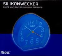Mebus Silikonwecker Wecker Quarzwecker S2707 blau