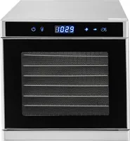 Dörrautomat mit Temperaturregler (35-75°C) 8 Schalen Lebensmitteltrockner Dörrautomat Edelstahl  Obsttrockner Trockner Maschine Silber