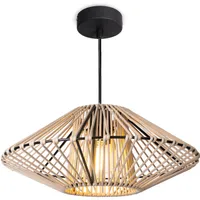 LED Pendellampe Wohnzimmer Hängeleuchte Esszimmer Vintage Korboptik Boho Natur