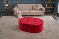 Hanah Home, Alya- BLC1614, červená, klasický vankúš, %100 Polyester a zamat